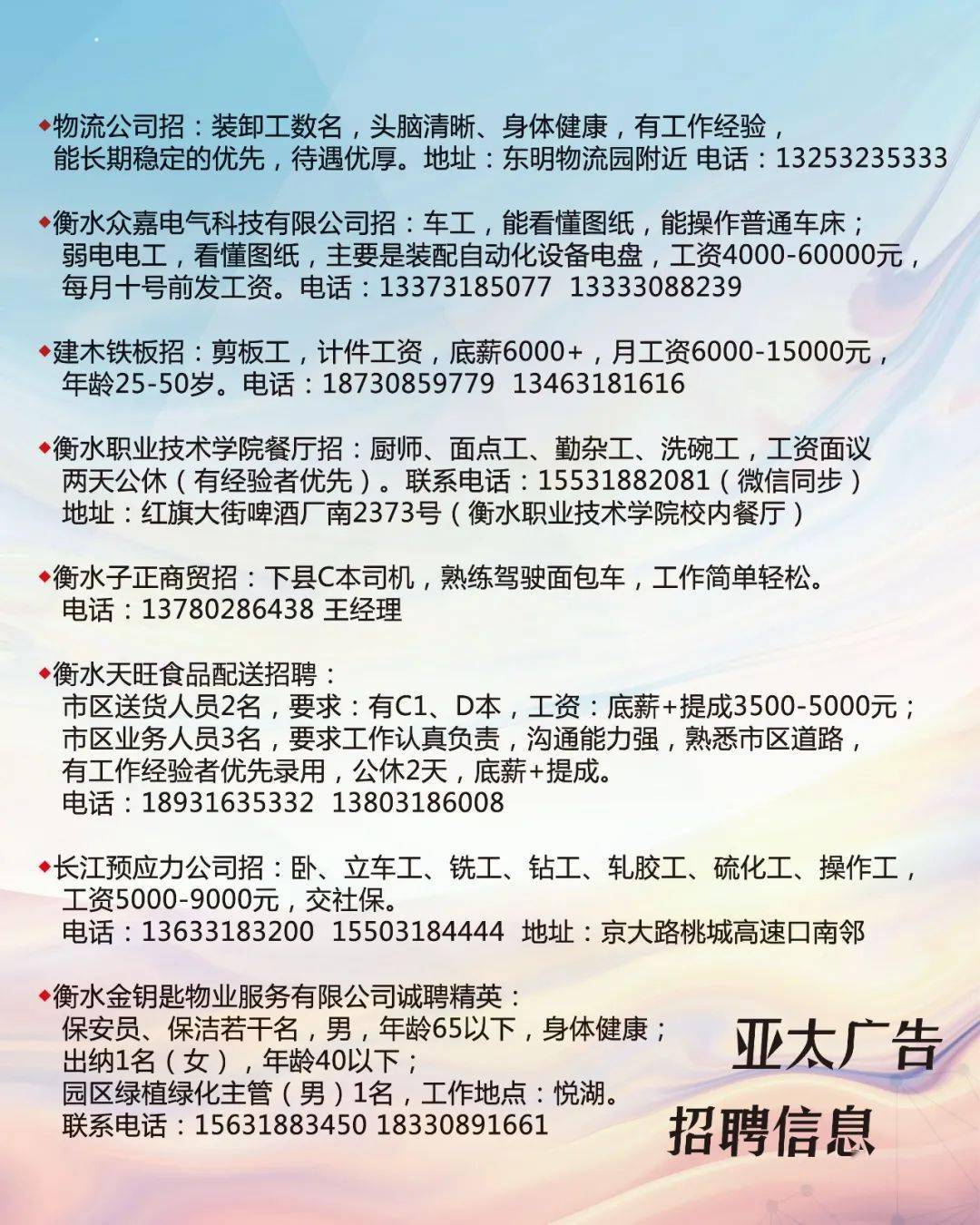 王雅最新招聘信息概览